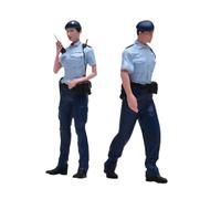 2 Pezzi 1/24 Figurine di Persone Figurine di Polizia Decorazione per Layout Tiny People Miniature