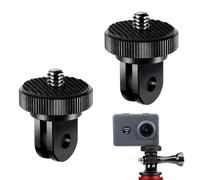 2 PEZZI 1/4 Pollici Treppiede Adattatore per GoPro Insta360 X2 X3 X4 Osmo - Supporto in lega di alluminio - 1/4 Thread Mount GoPro - Accessori per Actioncam, Fotocamera, Chin Mount, Treppiede