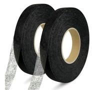 2 pezzi 1,5 cm x 64,0 m Nastro per orlo termoadesivo Nastro per orlo termoadesivo Nastro per tessuto termoadesivo senza cuciture Wonder Web per tende, pantaloni, vestiti - 2 pezzi Nero