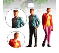 2 pezzi 1/64 figure di persone modello di persone minuscole per paesaggio