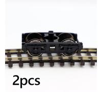 2 pezzi 1:87 Bogie del treno modello con ruote facili da installare il