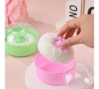 2 pezzi/1 pezzo Contenitore ricaricabile per borotalco per bambini, design compatto per i viaggi, scatola per cipria per neonati e bambini Tagli UnicaBlocchi di coloreABS