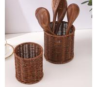 2 pezzi/1 pezzo Portaposate in rattan, contenitore per bacchette L,M,M+LPolicloruri di vinile