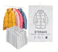 2 pezzi/1 pezzo Sacchetti per il vuoto appesi per armadio, sacchetti per la conservazione di abbigliamento, sacchetti per la conservazione di giacche in piuma & cappotti imbottiti, uso domestico, sacc