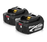 2 Pezzi 10.0 Ah Sostituzione per Makita Batteria 18V compatibili BL1860B, BL1850B e BL1840B da 18V, caricabatterie DC18RC e DC18RD, utensili a batteria LXT, DHP485, DTD154 e DHS68 - Elevata autonomia