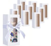 2 pezzi/10 pezzi Scatole regalo con nastro per esposizione di vetro per sublimazione, scatole regalo trasparenti per bicchieri, barattoli e tazze da 12oz, 16oz, 20oz per sublimazione, scatole regalo p