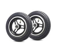 2 Pezzi 10 Pollici Gruppo Ruota Anteriore Gonfiabile per Sedia a Rotelle, Mozzo Ruota in Lega di Alluminio, 10×2 Gomma Pneumatica