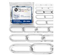 2 pezzi 100-cm = 1-metri 4-mm di spessore catena in acciaio inox V4A a maglia lungo da NietFullThings in un unico pezzo catena di ancoraggio DIN 5685 DIN 763 1-m