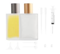 2 Pezzi 100ml Porta Profumo da Viaggio, Atomizzatore Profumo, Portaprofumo da Viaggio Ricaricabile, Portatile Boccetta Profumo Ricaricabile Vuoti con Pipette e Imbuto per Donne e Uomin