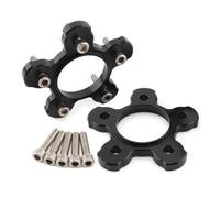 2 pezzi 10mm moto ruota libera filettato rotore freno a disco rotore spesso puleggia distanziatori compatibili con Touring Bagger FLHT 2004 2008 parti automobilistiche del motociclo(Black)