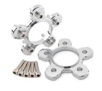 2 pezzi 10mm moto ruota libera filettato rotore freno a disco rotore spesso puleggia distanziatori compatibili con Touring Bagger FLHT 2004 2008 parti automobilistiche del motociclo(Chrome)