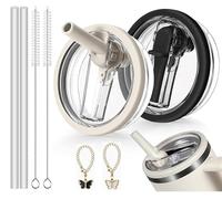 2 pezzi 1183 ml coperchio con cannuccia, a prova di perdite, per Stanley H2.0 Quencher, cambio coperchio 1183 ml per accessori per tazza Stanley Cup ProTour, coperchio a tenuta stagna per gli