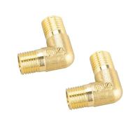 2 pezzi 12 mm connettore a spina in ottone gomito a 90 gradi 1/4 BSP maschio x 1/4 BSP maschio - divisore per tubo flessibile/carburante per impieghi gravosi, raccordi universali per gas/acqua/olio pe
