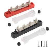 2 pezzi 12 V-48 V DC binari di distribuzione, 250 A, BusBar Box con 4 bulloni M6, modulo ad alte prestazioni, blocco con copertura per auto, sistema di batterie