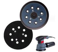 2 Pezzi 125mm Platorello Levigatrice 8 Fori, Platorello Strappo per Makita BO5010, BO5030K, BO5031K, BO5041K, BO5042 DeWalt 151281-08 DW420 DW4388, Tampone Klett per Levigatrice Orbitale