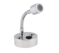 2 Pezzi 12V 1W 100LM Lampada Da Lettura A LED For Barche RV Luce Interna Flessibile A Collo D'oca For Marina/barca Ecc(Silver)