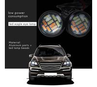 2 Pezzi 12V 23Mm Dual Color Switchback 4014 12 LED DRL Occhi Di Aquila Di Giorno