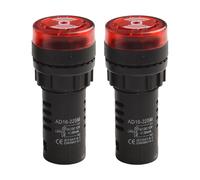 2 Pezzi 12V Indicatore Buzzer AD16-22SM LED Rosso Indicatore Con Flash E Buzzer
