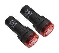 2 Pezzi 12V Indicatore Buzzer AD16-22SM LED Rosso Indicatore Con Flash E Buzzer