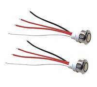 2 Pezzi 12V Interruttore Dimmer Tattile LED, 5-24V DC Interruttore Touch a Sfioramento, Interruttore Tattile per Foro di Montaggio da 18mm, Dimmerabile Senza Livelli Preimpostati per Strisce LED