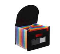 2 pezzi 13/25 tasche cartella portadocumenti a soffietto espandibile organizer for documenti/documenti/fatture/ricevute/portadocumenti colorati portatili Per Ufficio Casa(13 grids -6 lines)