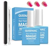 2 Pezzi 15 ml Solvente Per Smalto Semipermanente, Remover Semipermanente Unghie,Rimuove Facilmente e Rapidamente Gel in 3-5 Minuti, Con Spingi Cuticole e Raschietti, Non fa Male Alle Unghie