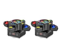 2 pezzi 150W Teste Mobili LED RGBW Luci Discoteca con Telecomando RGBW 27CH Luci da Palco Fari per Palco Party Disco Club illuminazione