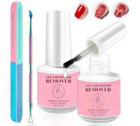 2 Pezzi 15ml Remover Semipermanente Unghie, Remover Solvente per Smalto Semipermanente, Magic Solvente, Nail Polish Rimuovi, Gel Rimuovi Solvent Per Smalto in 3-5 Minute, Rosa Scuro