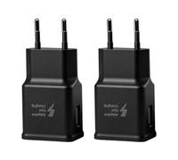 2 Pezzi 15W Caricatore USB, Caricabatterie Ricarica Rapida per Samsung Galaxy A16 A15 A14 A13 A20e A25 A34 A36 A51 A54 A55 A56 S8 S9 S10 S20, Sostituzione del Caricabatterie Rapido Originale (Nero)