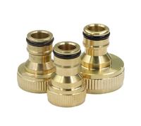 2 PEZZI 16mm Tettarella for ciuccio 1/2" 3/4" 1" Connettore rapido in ottone BSP Adattatore di accoppiamento filettato femmina for irrigazione da giardino Collegamento Riparazione(1 Inch-2pcs)