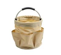 2 pezzi 17 litri grande borsa portaoggetti cestello pieghevole da picnic carrello for la pulizia esterna con manico degli attrezzi prodotti for Per Riporre gli Attrezzi(Brown)