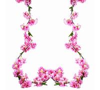 2 Pezzi 180cm Fiori di Ciliegio Artificiali in Seta Finti Piante Artificiale Fiore Appeso Vite Ghirlande di Falso di Ciliegio Fiori Finti Ghirlanda per Decorazioni Matrimonio Casa Giardino Nozze