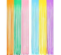 2 pezzi 1x2.5m Arcobaleno tende metalliche feste con Frange Scintillanti, Decorazione Lamina Glitter per Capodanno, Compleanno, baby shower, Festa di Nozze | Frange di Lamina per Decorazione