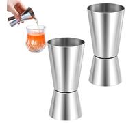 2 pezzi 2 cl dosatore da cocktail, dosatore da cocktail, dosatore alcool, dosatore da cocktail, 2 cl/4 cl, Jigger, doppio Jigger in acciaio inossidabile, Jigger cocktail, per gin, whiskey, alcool