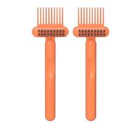 2 pezzi 2 in 1 spazzola per capelli strumento di pulizia con manico ergonomico pettine a doppia faccia pulitore pettine ad alta resistenza rimozione dei capelli