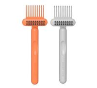 2 pezzi 2 in 1 spazzola per capelli strumento di pulizia con manico ergonomico pettine a doppia faccia pulitore pettine ad alta resistenza rimozione dei capelli