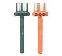 2 pezzi 2 in 1 spazzola per capelli strumento di pulizia con manico ergonomico pettine a doppia faccia pulitore pettine ad alta resistenza rimozione dei capelli