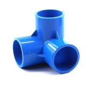 2 pezzi 20 25 32 mm connettori for tubi in PVC blu tubo di irrigazione acqua gomito connettore a T tappo terminale valvola a sfera acquario acquario raccordi(Steric 3 Way 20mm)