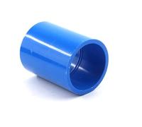 2 pezzi 20 25 32 mm connettori for tubi in PVC blu tubo di irrigazione acqua gomito connettore a T tappo terminale valvola a sfera acquario acquario raccordi(Straight 20mm)