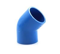 2 pezzi 20 25 32 mm connettori for tubi in PVC blu tubo di irrigazione acqua gomito connettore a T tappo terminale valvola a sfera acquario acquario raccordi(45 De Elow 32mm)