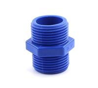 2 pezzi 20 25 32 mm connettori for tubi in PVC blu tubo di irrigazione acqua gomito connettore a T tappo terminale valvola a sfera acquario acquario raccordi(Thread Connector 25mm)