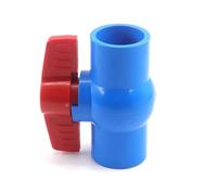 2 pezzi 20 25 32 mm connettori for tubi in PVC blu tubo di irrigazione acqua gomito connettore a T tappo terminale valvola a sfera acquario acquario raccordi(Ball Valve 25mm)