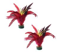 2 Pezzi 20 Cm Jianzi Piume Racchetta Portatile Calcio Ruota A Mano