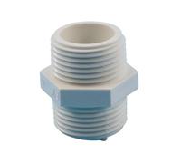 2 pezzi 20 mm 25 mm 32 mm connettori for tubi in PVC bianco for approvvigionamento idrico, irrigazione, gomito dritto, raccordi a T incrociati, valvola a sfera(Thread Connector 20mm)