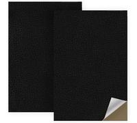 2 Pezzi 20 x 30.5 cm Pelle Adesiva Riparazioni,Ecopelle Toppa Autoadesiva per Divano Borse Giacche Sedili Auto Mobili Riparazione e Ristrutturazione Fare Artigianato fai-da-te e Tappezzeria (Nero)