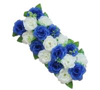2 pezzi 20 x 50 cm parete di rose artificiali in seta, fiori da parete per piante artificiali da parete, decorazione floreale fai da te per la casa, matrimoni, feste, blu scuro