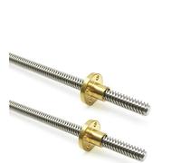 2 pezzi 200 mm Tr8x8 vite filettate con dado in ottone T8 (Acme, pendenza di 2 mm, 1 inizio, pendenza di 2 mm) per stampante LCD DLP SLA 3D asse Z e macchina CNC (200 mm, TR8X8)