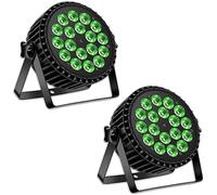 2 pezzi 200W LED per proiettore, 18 led per proiettore luce di scena luce di festa RGBW DMX512 4 in 1 illuminazione da discoteca per palcoscenico DJ Party Show Bar Halloween Natale