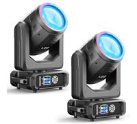 2 Pezzi 200W LED Teste Mobili Luci da palco, Luce Spot Beam con 11+1 Colori e 14+1 Ruote Gobo 18 Prismi, d-mx512(16CH) Zoom Elettronico Luce da Discoteca per Palcoscenico Discoteca DJ Festa Matrimoni