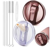 2 Pezzi 2025 NEW Sostituzione Del Coperchio Della Tazza Compatibile con Stanley Cup, Coperchio di Ricambio per 40 oz, Coperchio di Ricambio per Accessori Stanley Cup Riutilizzabile (Bianco, Rosa)